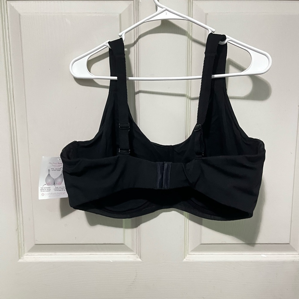 Black Full-Coverage Racerback Bra - Picture 2 of 5